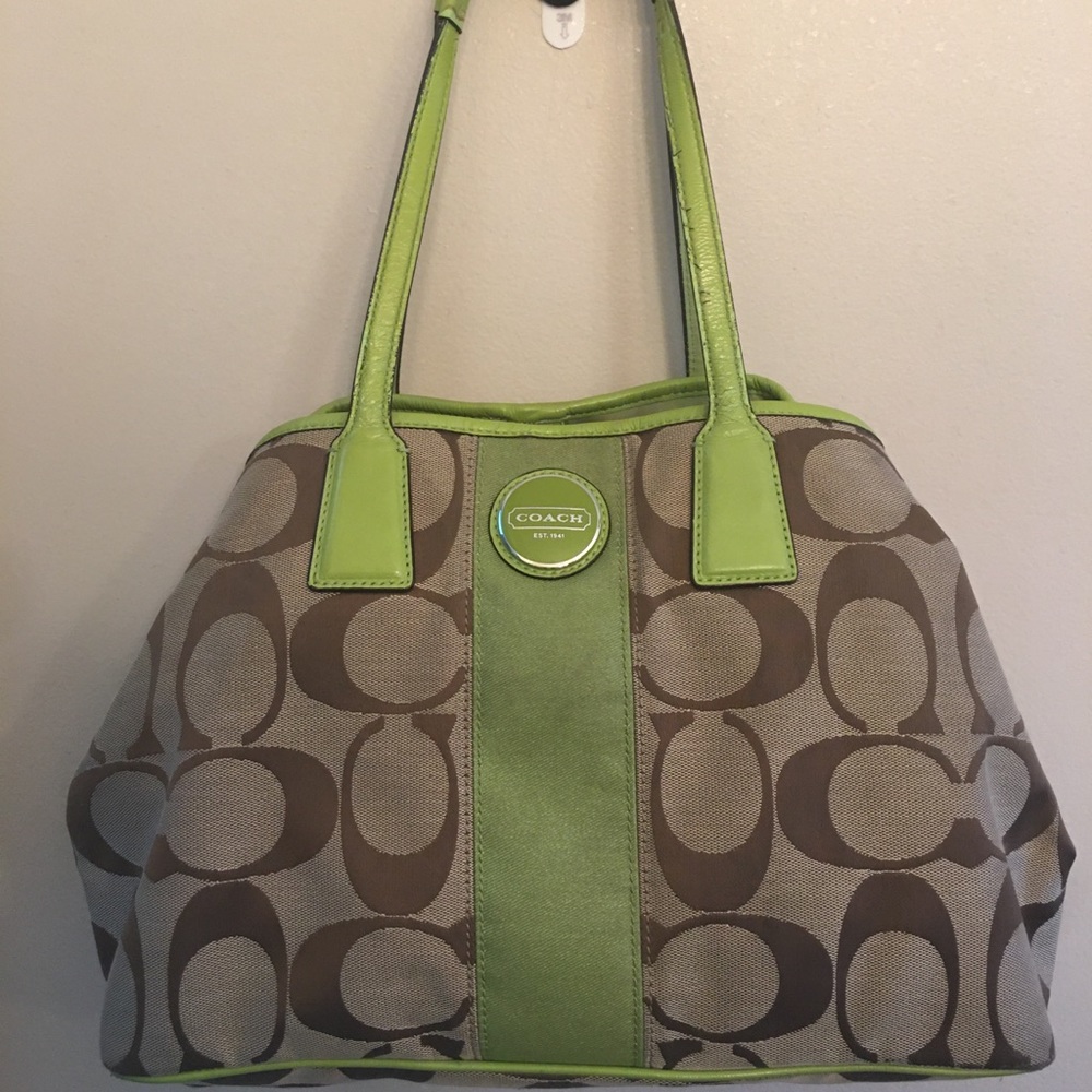 Lime Coach Purse - Used condition